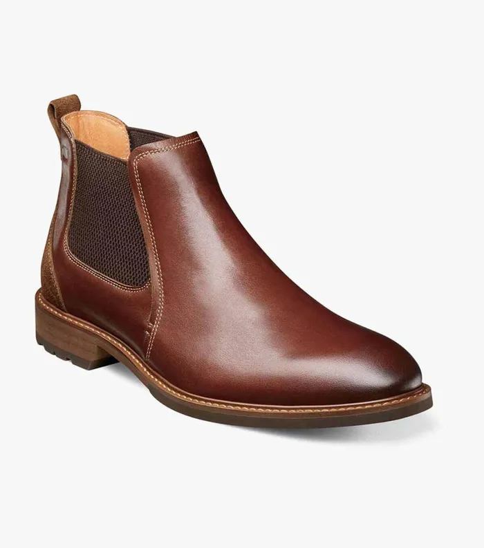 Men Lodge Plain Toe Gore Boot Chestnut Florsheim Casual Shoes