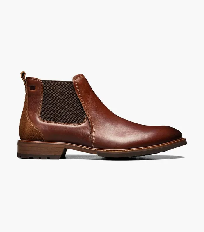 Men Lodge Plain Toe Gore Boot Chestnut Florsheim Casual Shoes