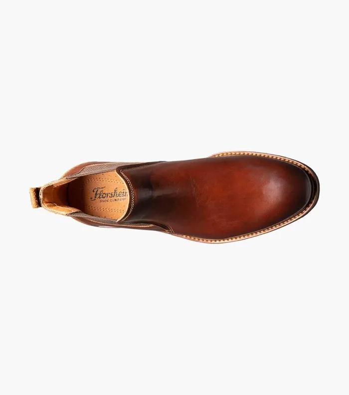 Men Lodge Plain Toe Gore Boot Chestnut Florsheim Casual Shoes