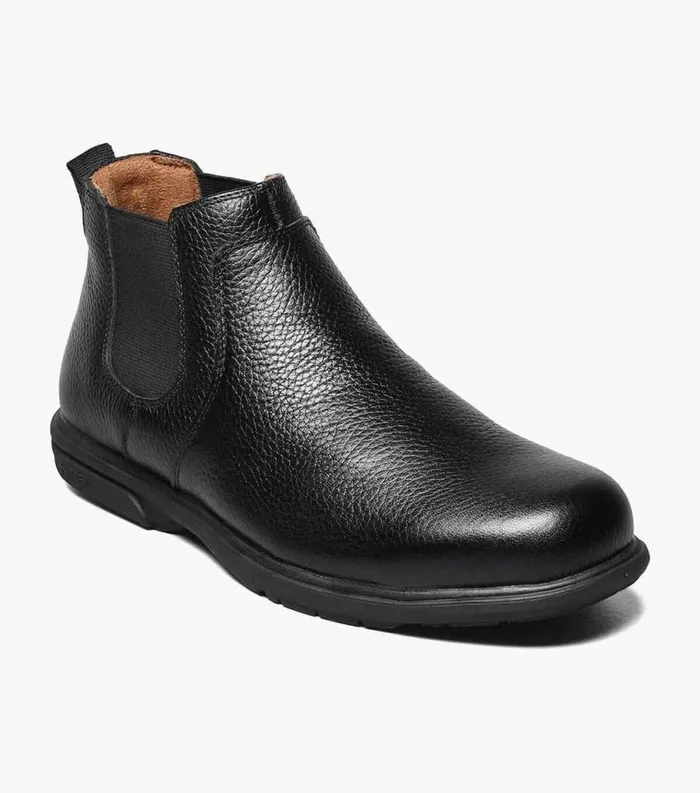 Men Loedin Steel Toe Plain Toe Gore Boot Black Florsheim Safety Shoes
