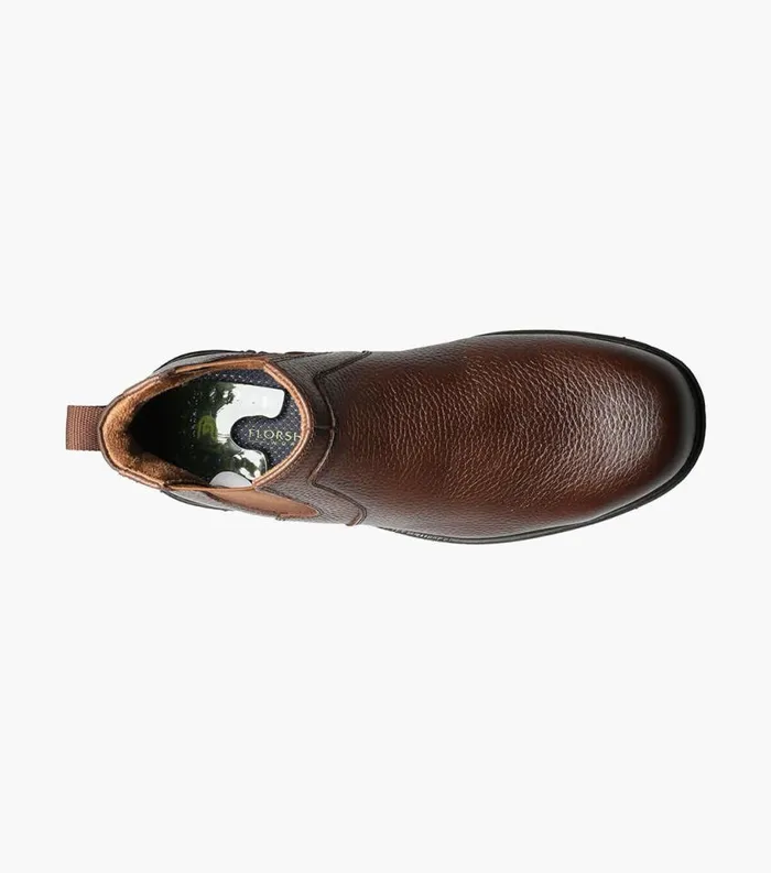 Men Loedin Steel Toe Plain Toe Gore Boot Brown Florsheim Safety Shoes