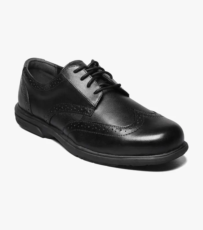 Men Loedin Steel Toe Wingtip Oxford Black Florsheim Safety Shoes