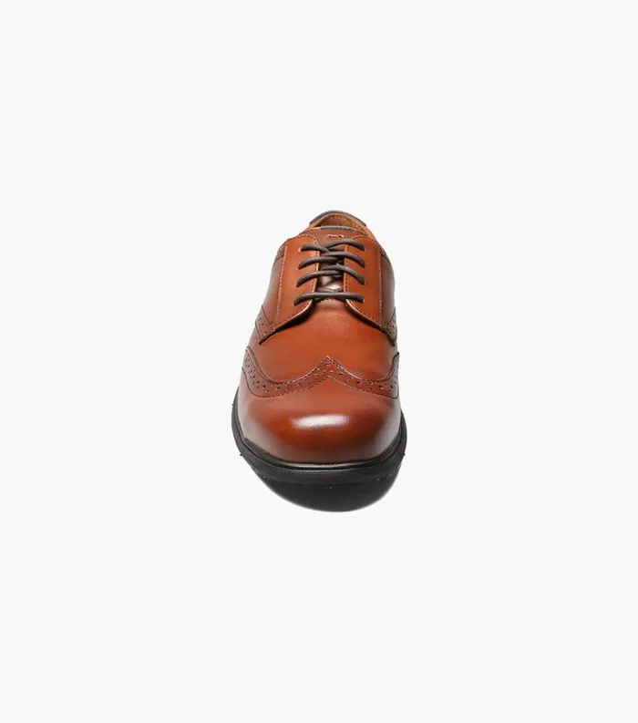 Men Loedin Steel Toe Wingtip Oxford Brown Florsheim Safety Shoes