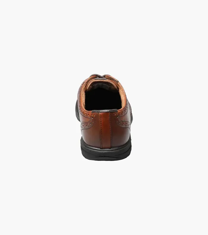 Men Loedin Steel Toe Wingtip Oxford Brown Florsheim Safety Shoes