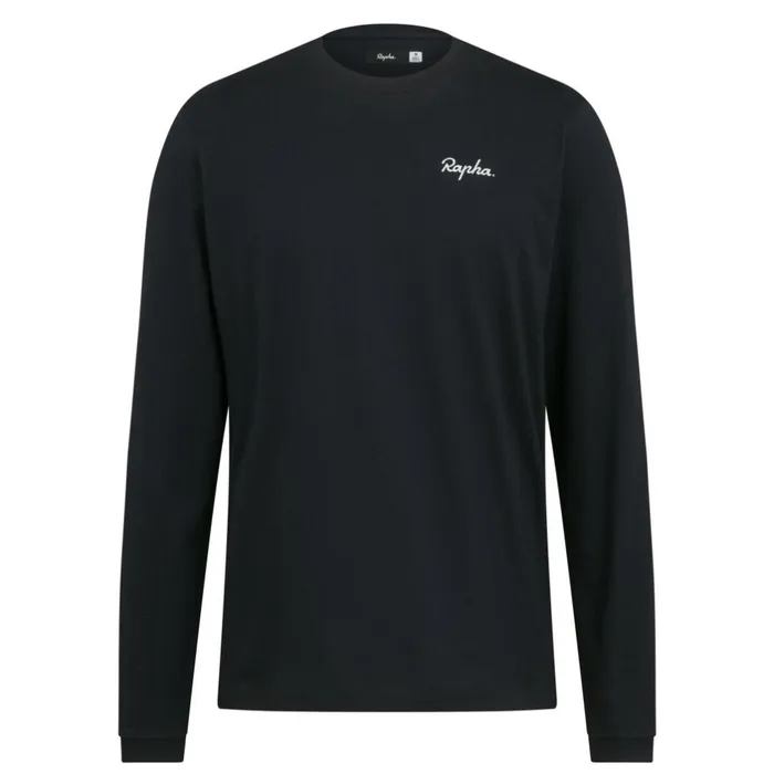 Men Logo Long Sleeve TShirt Blackwhite Rapha Archive