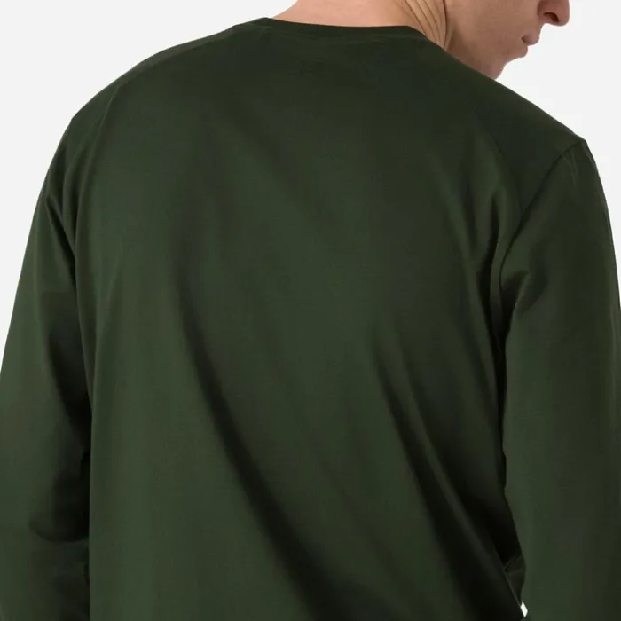 Men Long Sleeve Cotton TShirt Blackwhitewhitelight Greydark Navynavydeep Olive Greenolive Green Rapha TShirts and Tops