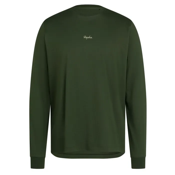 Men Long Sleeve Cotton TShirt Blackwhitewhitelight Greydark Navynavydeep Olive Greenolive Green Rapha TShirts and Tops