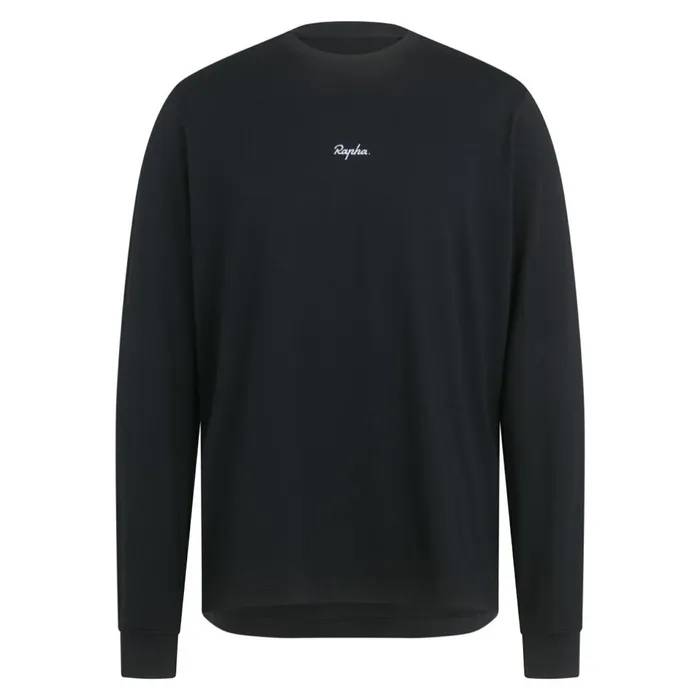 Men Long Sleeve Cotton TShirt Blackwhitewhitelight Greydark Navynavydeep Olive Greenolive Green Rapha TShirts and Tops