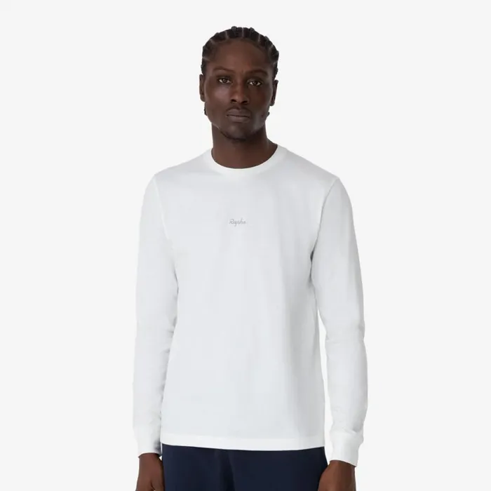 Men Long Sleeve Cotton TShirt Blackwhitewhitelight Greydark Navynavydeep Olive Greenolive Green Rapha TShirts and Tops