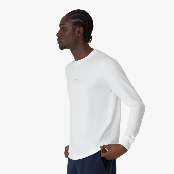 Men Long Sleeve Cotton TShirt Blackwhitewhitelight Greydark Navynavydeep Olive Greenolive Green Rapha TShirts and Tops