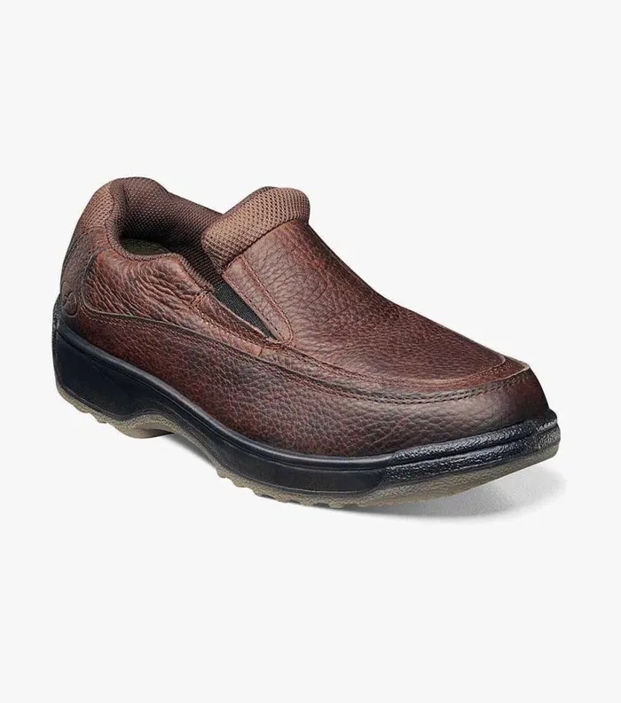 Men Lucky Composite Toe Moc Toe Slip On Brown Florsheim Safety Shoes