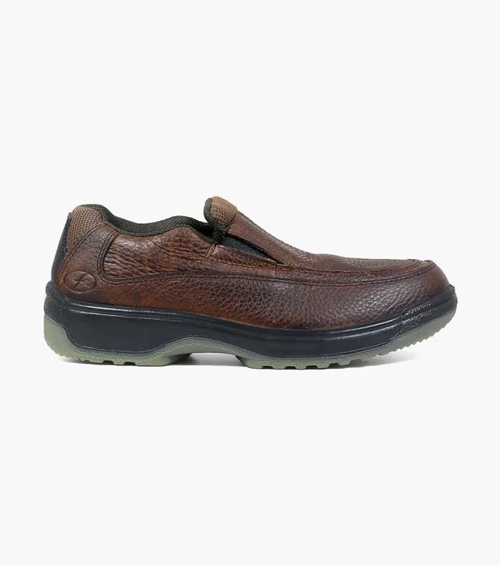 Men Lucky Composite Toe Moc Toe Slip On Brown Florsheim Safety Shoes