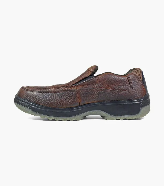 Men Lucky Composite Toe Moc Toe Slip On Brown Florsheim Safety Shoes