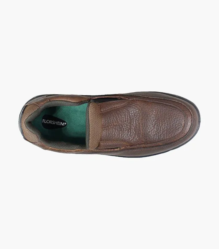 Men Lucky Composite Toe Moc Toe Slip On Brown Florsheim Safety Shoes