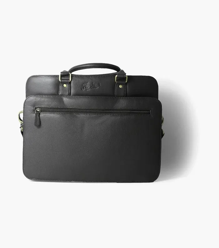 Men Marieke Vachetta Leather Briefcase Brown Florsheim Bags