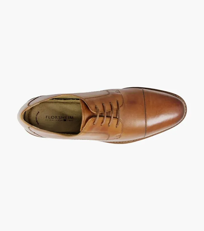 Men Matera Cap Toe Oxford Cognac Florsheim Dress Shoes