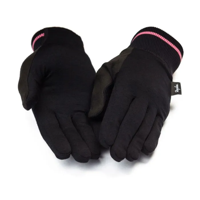 Men Merino Liner Riding Gloves Liner Black Rapha Hats Gloves and Accessories
