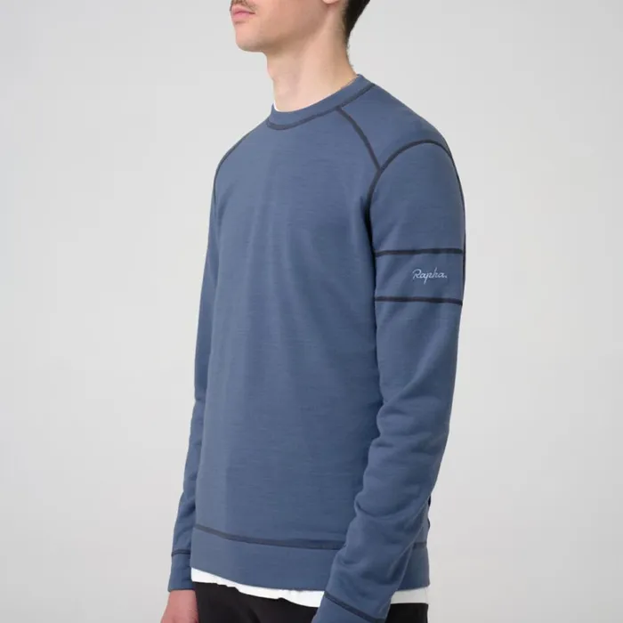 Men Merino Sweatshirt Blackdark Navybrickoffwhitebluegrey Bluedark Greendeep Green Rapha Hoodies and Sweatshirts