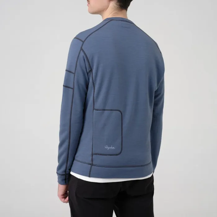 Men Merino Sweatshirt Blackdark Navybrickoffwhitebluegrey Bluedark Greendeep Green Rapha Hoodies and Sweatshirts