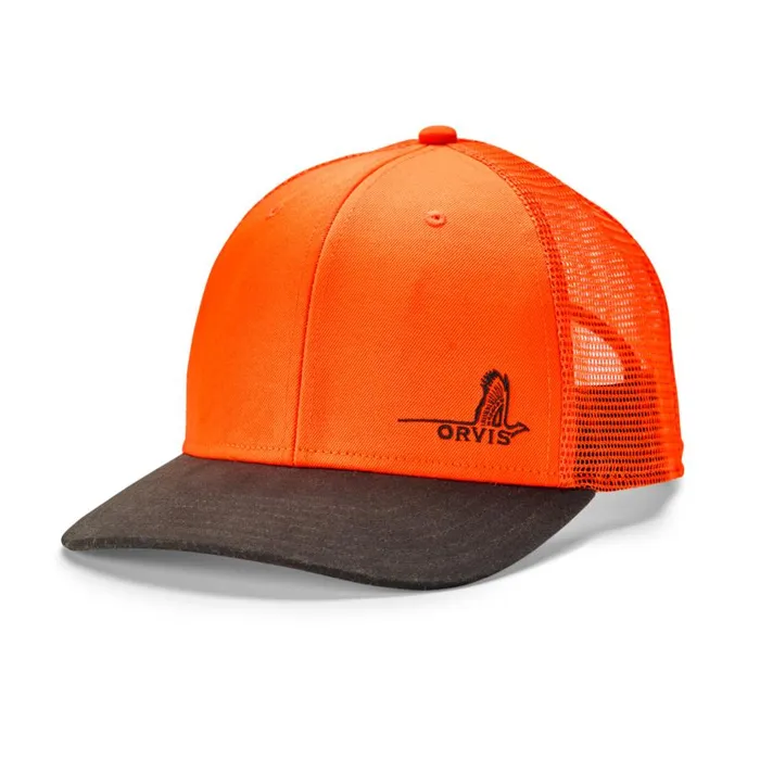 Men Mesh Back Waxed Brim Hat Pheasant Orvis Hats