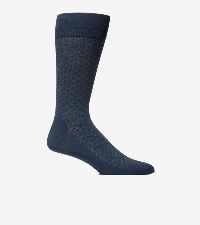 Men Microfiber Dress Socks Navy Blue Cole Haan Socks
