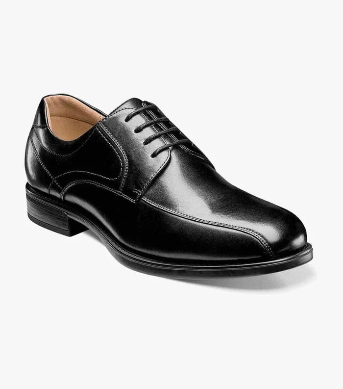 Men Midtown Bike Toe Oxford Black Florsheim Dress Shoes