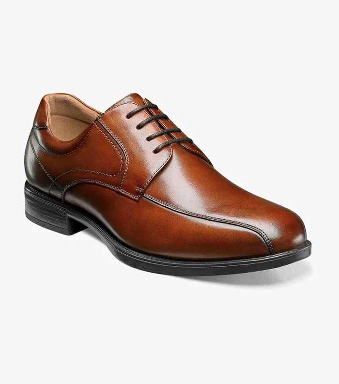 Men Midtown Bike Toe Oxford Cognac Florsheim Dress Shoes