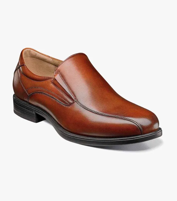 Men Midtown Bike Toe Slip On Cognac Florsheim Dress Shoes