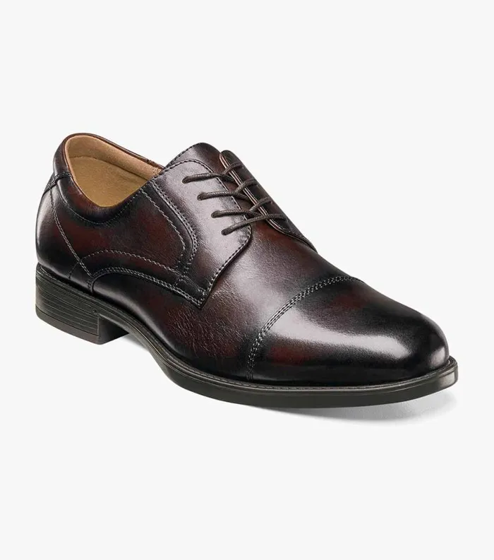 Men Midtown Cap Toe Oxford Brown Florsheim Dress Shoes