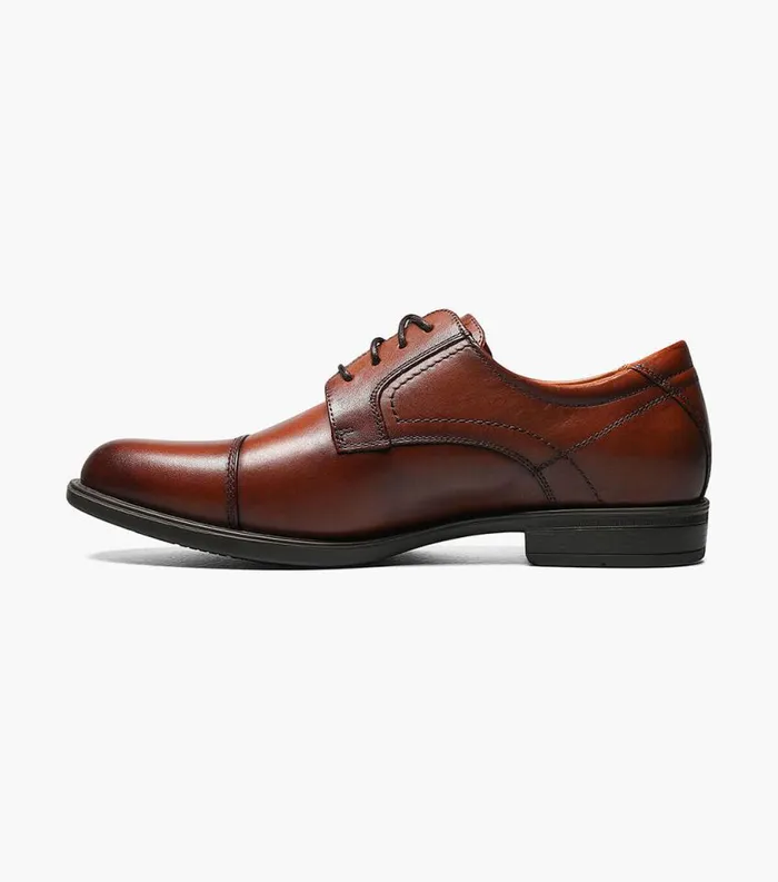 Men Midtown Cap Toe Oxford Cognac Florsheim Dress Shoes