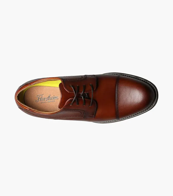 Men Midtown Cap Toe Oxford Cognac Florsheim Dress Shoes