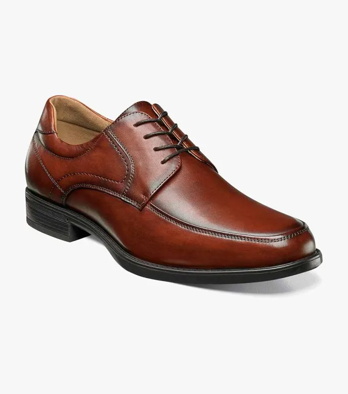 Men Midtown Moc Toe Oxford Cognac Florsheim Dress Shoes