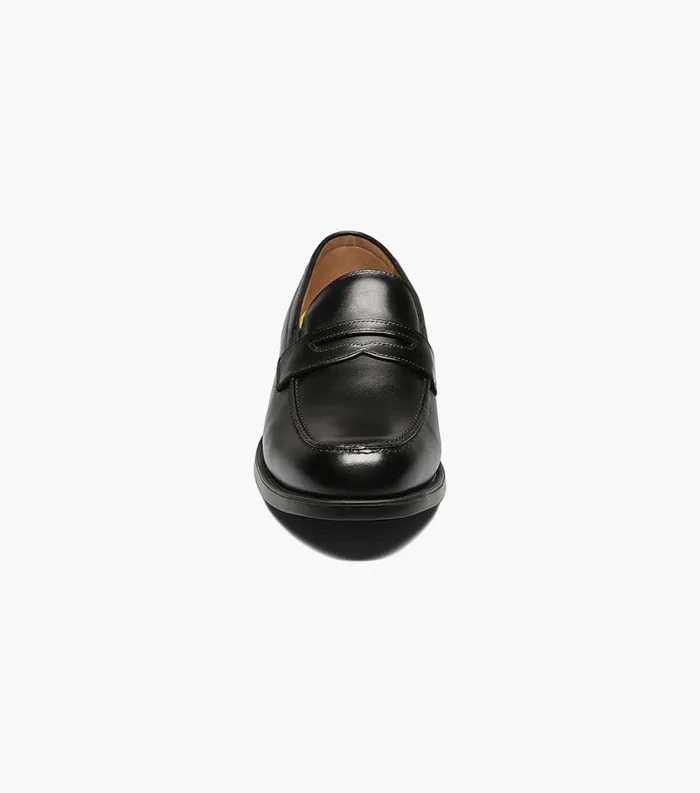 Men Midtown Moc Toe Penny Loafer Black Florsheim Dress Shoes