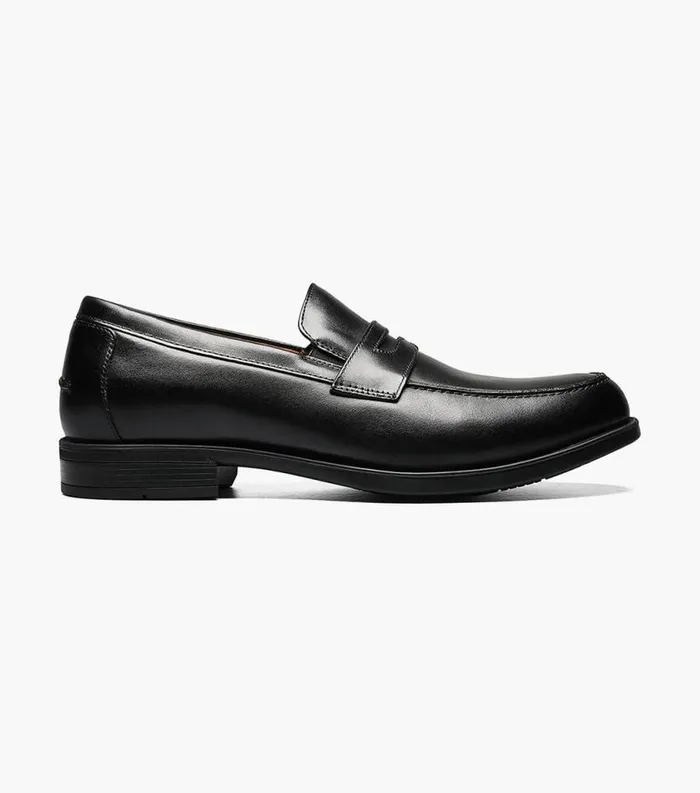 Men Midtown Moc Toe Penny Loafer Black Florsheim Dress Shoes
