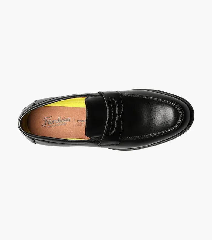 Men Midtown Moc Toe Penny Loafer Black Florsheim Dress Shoes