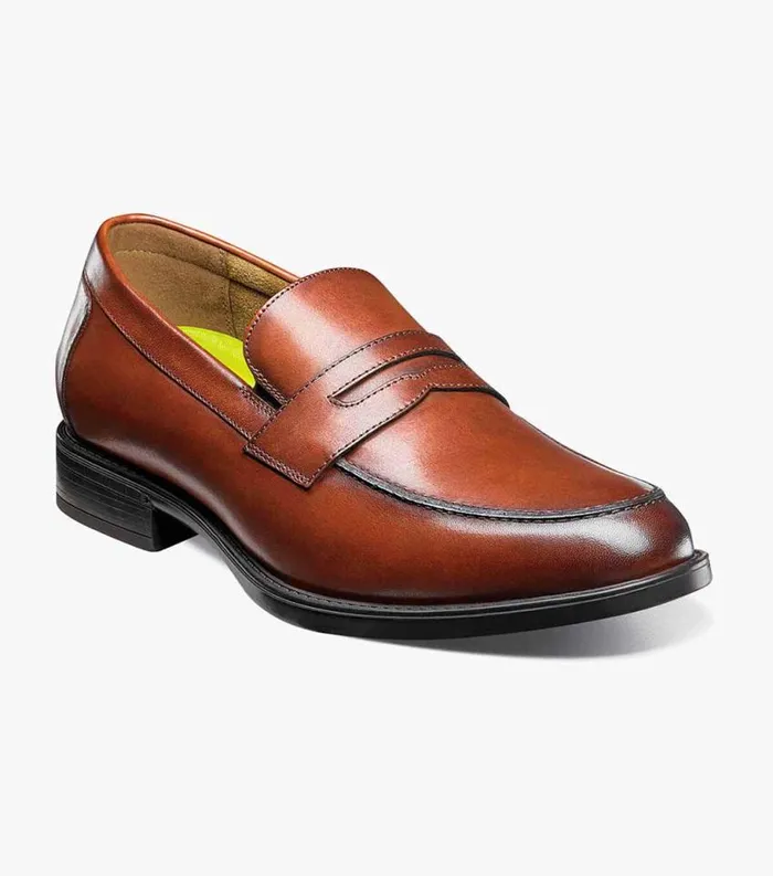 Men Midtown Moc Toe Penny Loafer Cognac Florsheim Dress Shoes