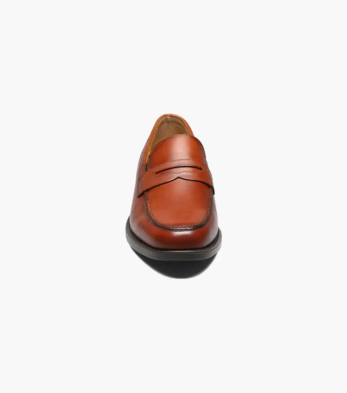 Men Midtown Moc Toe Penny Loafer Cognac Florsheim Dress Shoes