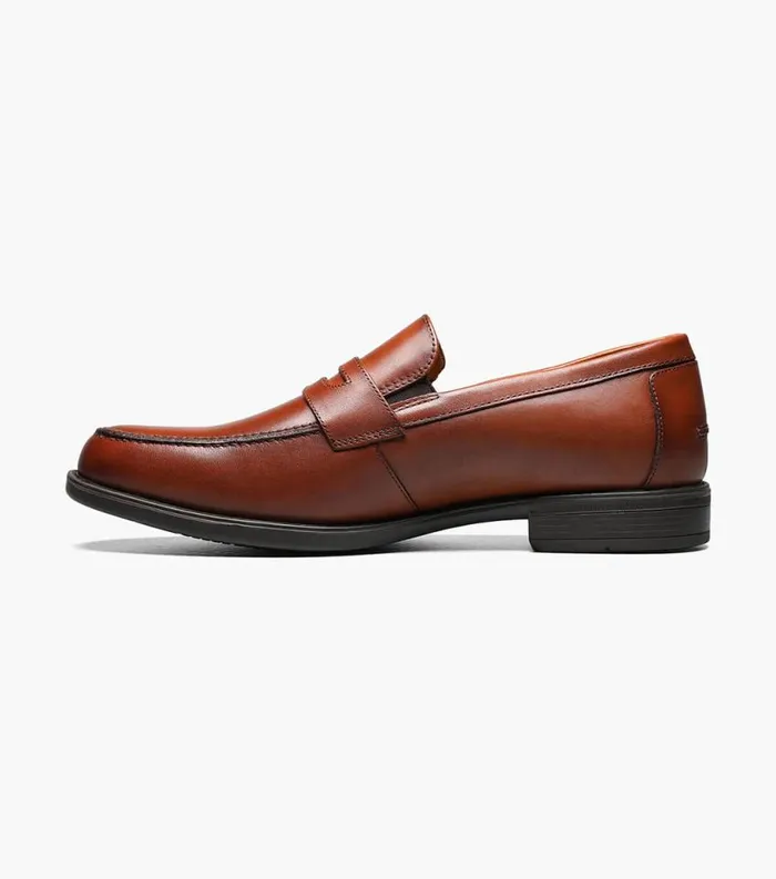 Men Midtown Moc Toe Penny Loafer Cognac Florsheim Dress Shoes