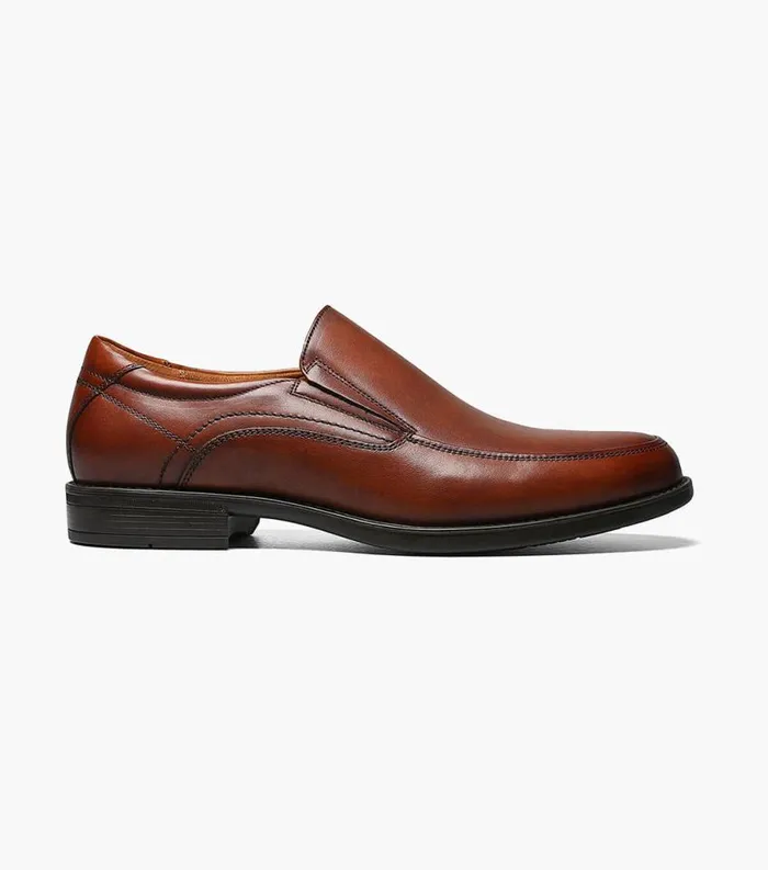 Men Midtown Moc Toe Slip On Cognac Florsheim Dress Shoes