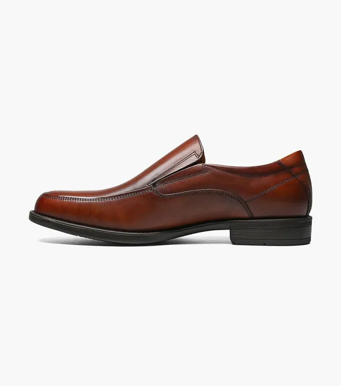 Men Midtown Moc Toe Slip On Cognac Florsheim Dress Shoes