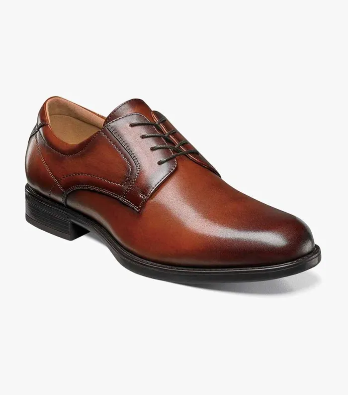 Men Midtown Plain Toe Oxford Cognac Florsheim Dress Shoes
