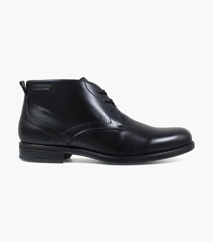 Men Midtown Waterproof Plain Toe Chukka Black Florsheim Dress Shoes