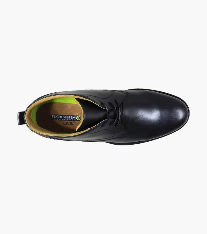 Men Midtown Waterproof Plain Toe Chukka Black Florsheim Dress Shoes