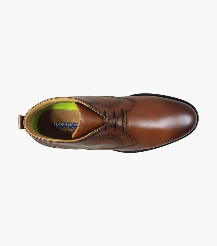 Men Midtown Waterproof Plain Toe Chukka Cognac Florsheim Dress Shoes
