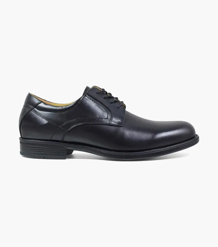 Men Midtown Waterproof Plain Toe Oxford Black Florsheim Dress Shoes