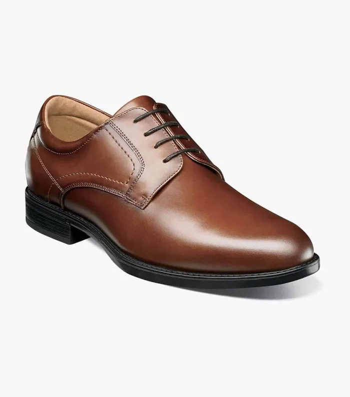 Men Midtown Waterproof Plain Toe Oxford Cognac Florsheim Dress Shoes