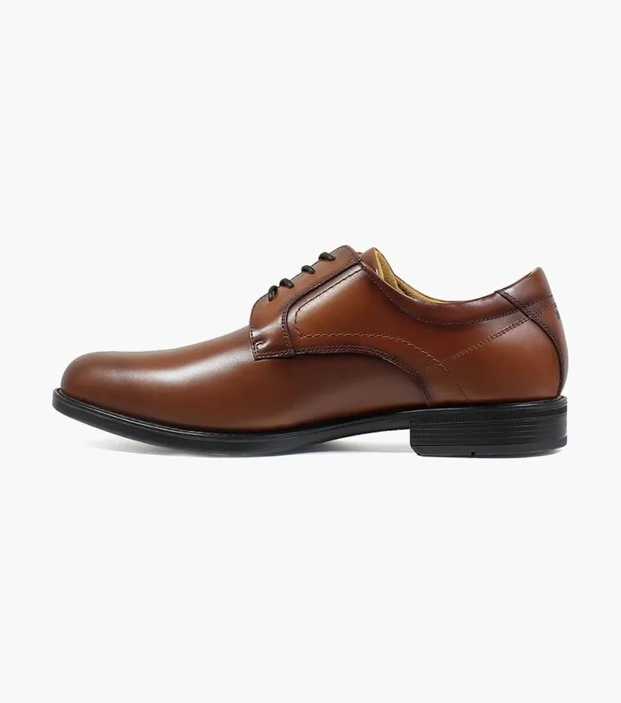 Men Midtown Waterproof Plain Toe Oxford Cognac Florsheim Dress Shoes