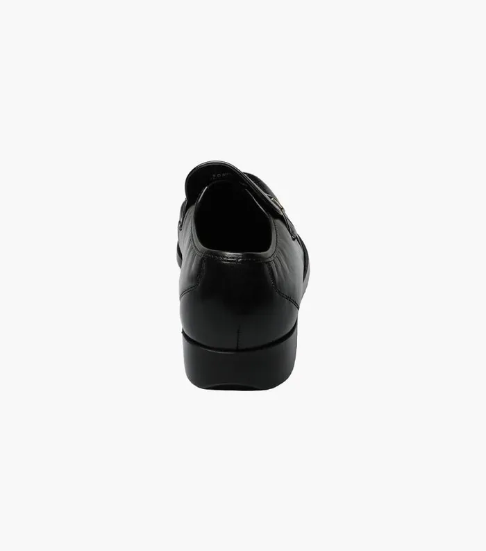 Men Milano Moc Toe Bit Loafer Black Florsheim Dress Shoes