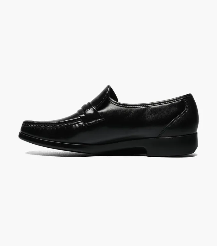 Men Milano Moc Toe Bit Loafer Black Florsheim Dress Shoes
