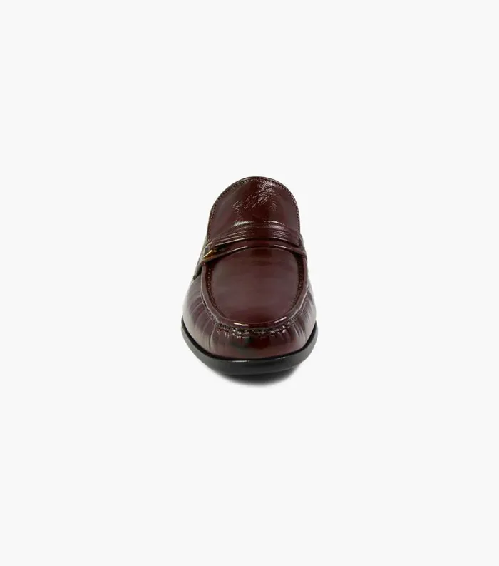 Men Milano Moc Toe Bit Loafer Burgundy Florsheim Dress Shoes